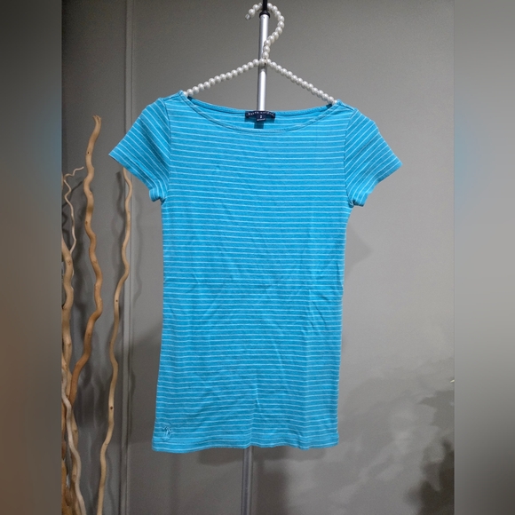 Ralph Lauren Tops - Ralph Lauren Blue Striped Women's Tshirt Sz.S/P